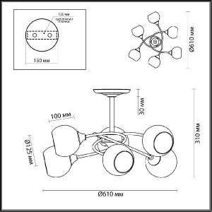 Потолочная люстра Daniella 4537/6C