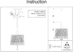 Подвесной светильник Lantern MOD029-PL-01-W