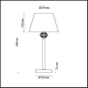 Интерьерная настольная лампа Matilda 4430/1T