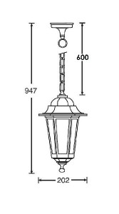 Уличный светильник подвесной 79805S Gb
