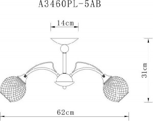 Потолочная люстра Willow A3461PL-5AB