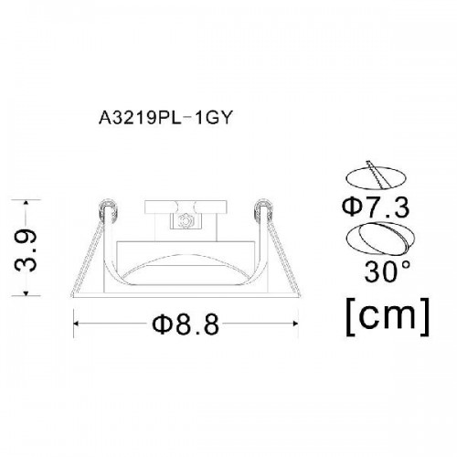 Точечный светильник Accento A3219PL-1GY