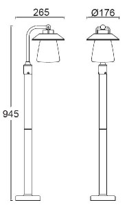 Наземный фонарь 12642H