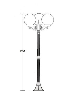Наземный фонарь 88208L В Bl