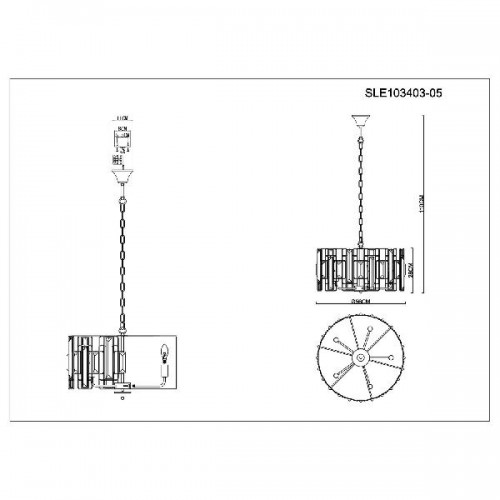 Подвесная люстра Giano SLE103403-05