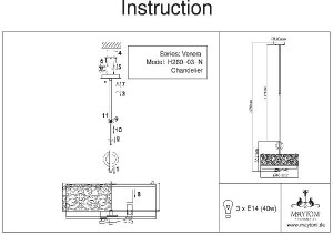 Подвесная люстра Venera H260-03-N