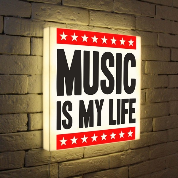 Лайтбокс Music is my life 45-45-d-072 Лайтбокс Music is my life 45-45-d-072