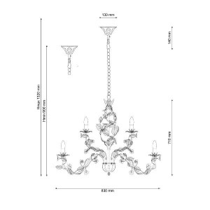 Подвесная люстра Fiori Di Rose Fiori di rose 185.10.5