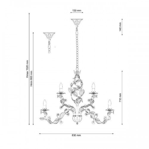 Подвесная люстра Fiori Di Rose Fiori di rose 185.10.5