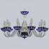 Подвесная люстра 1308 1308/10/240 G Cl/Clear-Blue/H-1H