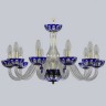 Подвесная люстра 1308 1308/10/240 G Cl/Clear-Blue/H-1H