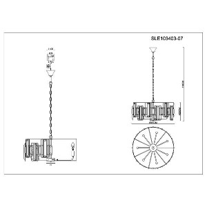 Подвесная люстра Giano SLE103403-07