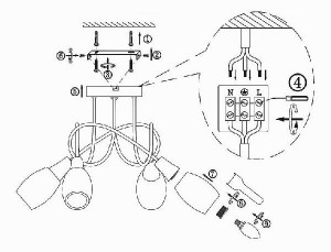 Потолочная люстра Gillian 54983-4D