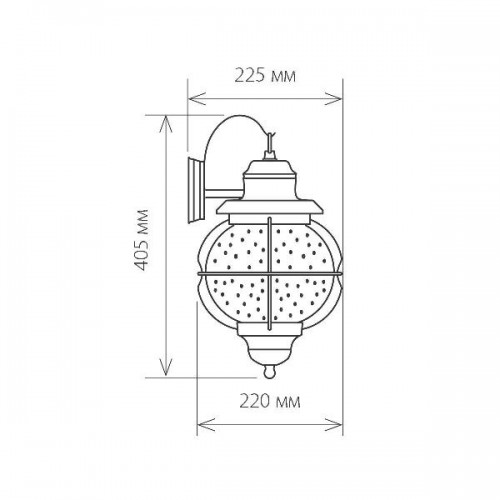 Настенный фонарь уличный Regul Regul D черная медь (GLXT-1475D)