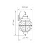 Настенный фонарь уличный Regul Regul D черная медь (GLXT-1475D)