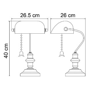 Интерьерная настольная лампа Banker A2493LT-1AB