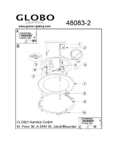 Настенно-потолочный светильник Armena 48083-2