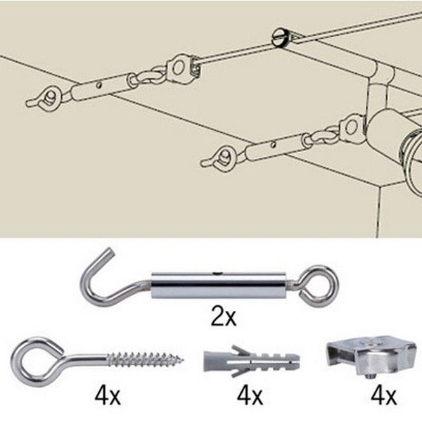 Крепежный комплект для струны Wire System 17803 Крепежный комплект для струны Wire System 17803