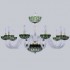 Подвесная люстра 1308 1308/10/300 G Cl/Clear-Green/H-1I