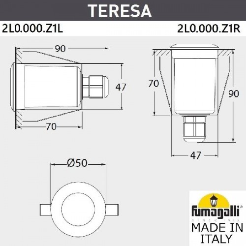 Встраиваемый светильник уличный Teresa 2L0.000.000.ALZ1L