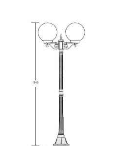 Наземный фонарь 88208S А Bl