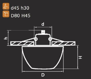 Точечный светильник FASETA 004334
