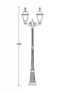 Наземный фонарь 91109L fl A Bl