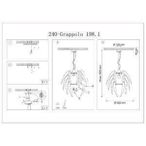 Подвесная люстра Grappolo Grappolo 198.1 bianco
