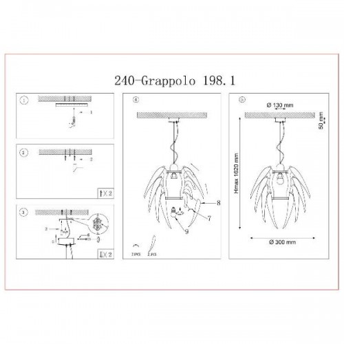 Подвесная люстра Grappolo Grappolo 198.1 bianco