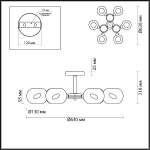 Потолочная люстра Penelopa 4549/6C