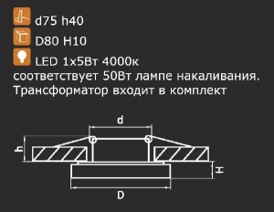 Точечный светильник SPECCIO 070314