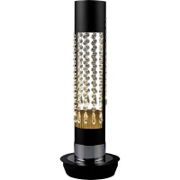 Интерьерная настольная лампа 6016 6016/1 black + white crystal