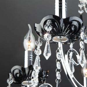 Подвесная люстра 2026 2026/6 хром/черный хрусталь Strotskis