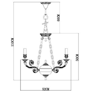 Подвесная люстра Luisa A7024LM-6WG