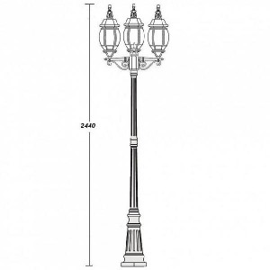 Наземный фонарь 83409L B W