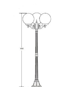 Наземный фонарь 88208S В Bl