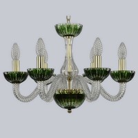 Подвесная люстра 1308 1308/6/165 G Cl/Clear-Green/H-1K