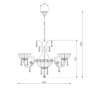 Подвесная люстра 5211 5211/6+3