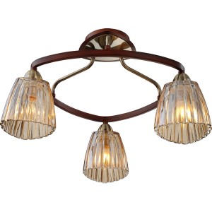 Потолочная люстра 408 408-03-53 antique brass + walnut