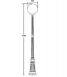 Наземный фонарь 88209L Bl