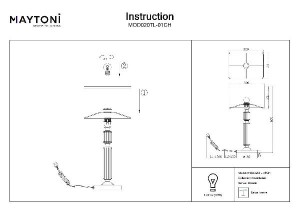 Интерьерная настольная лампа Ontario MOD020TL-01CH