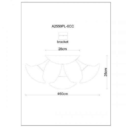 Потолочная люстра Aqua A2550PL-6CC