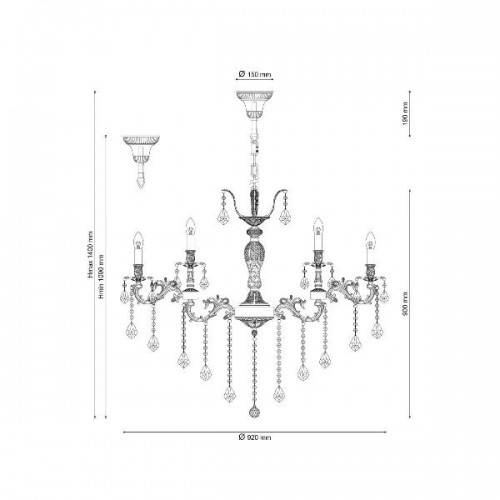 Подвесная люстра Barletta BARLETTA 122.12.6 antique