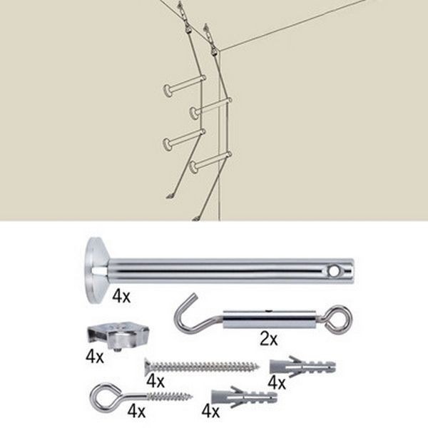 Крепежный комплект для струны Wire System 17834 Крепежный комплект для струны Wire System 17834