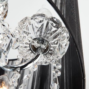 Подвесная люстра 2045 2045/5 хром/черный