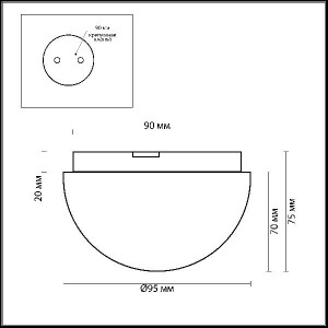 Настенно-потолочный светильник Minkar 2443/1B