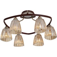 Потолочная люстра 408 408-06-53 antique brass + walnut
