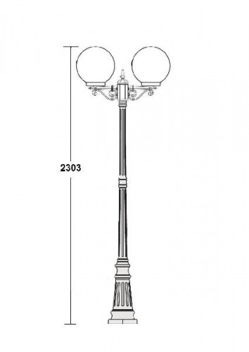 Наземный фонарь  88209L А Bl