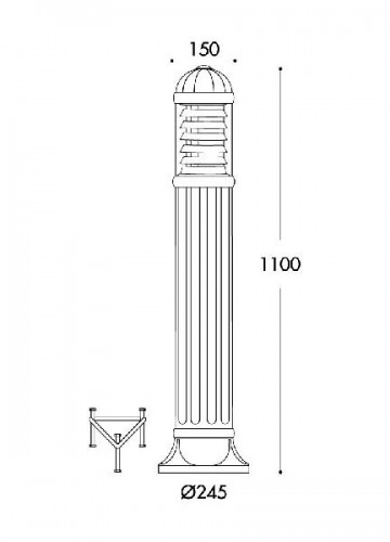Наземный фонарь Sauro D15.555.000.AXE27H.FC1
