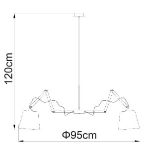 Подвесная люстра Pinocchio A5700LM-8BK